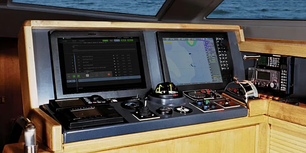 Classic motorboat on a voyage