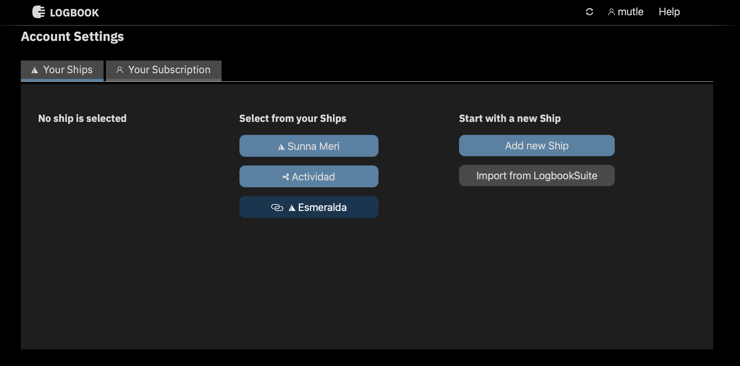 Account settings on an additional device