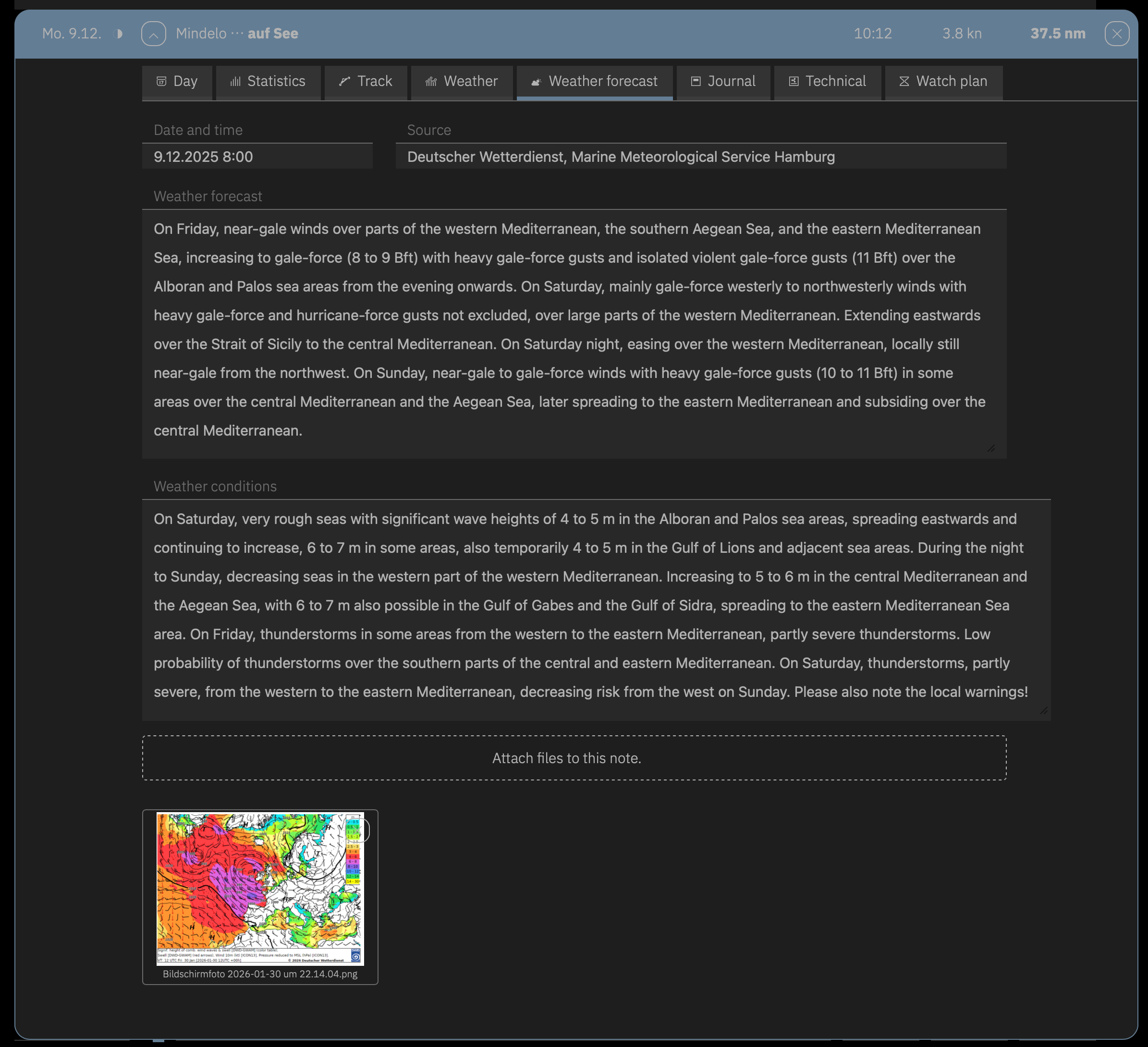 The <strong>Weather forecast</strong> card