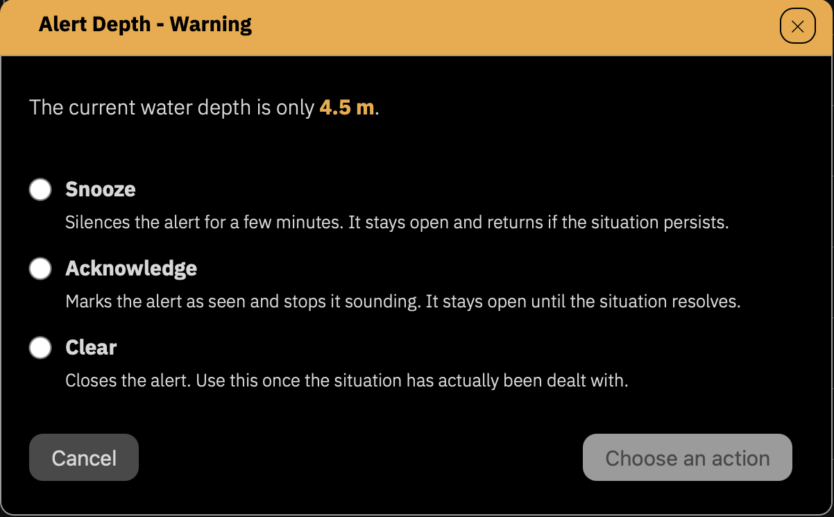 The alert dialog