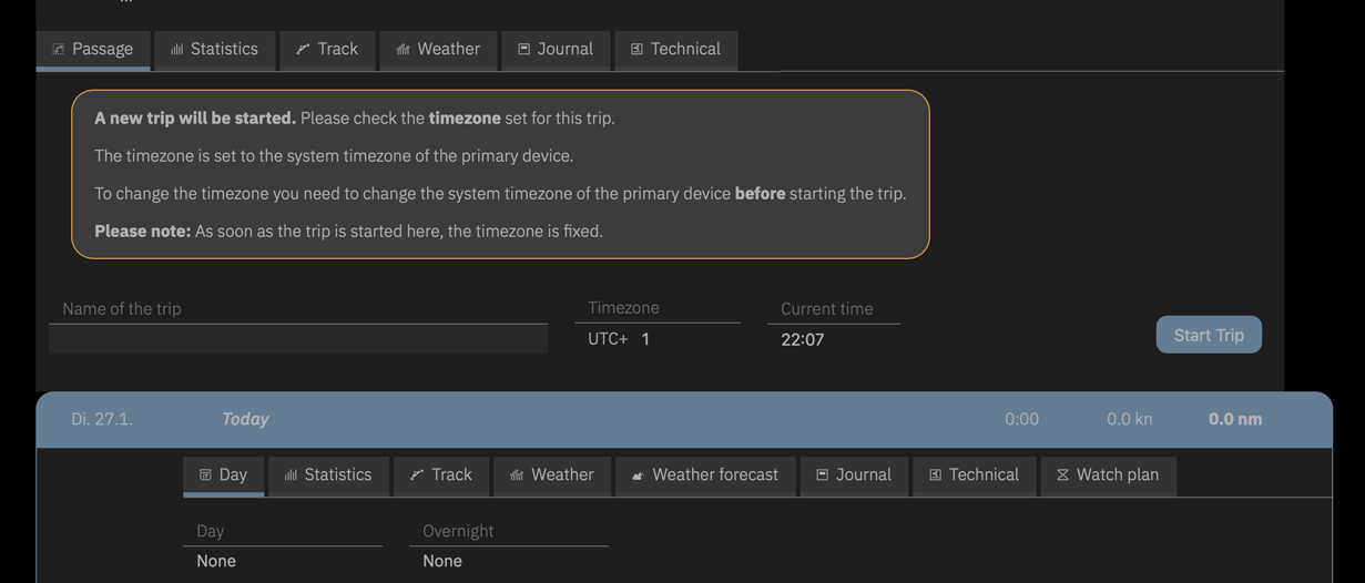 Starting a new passage