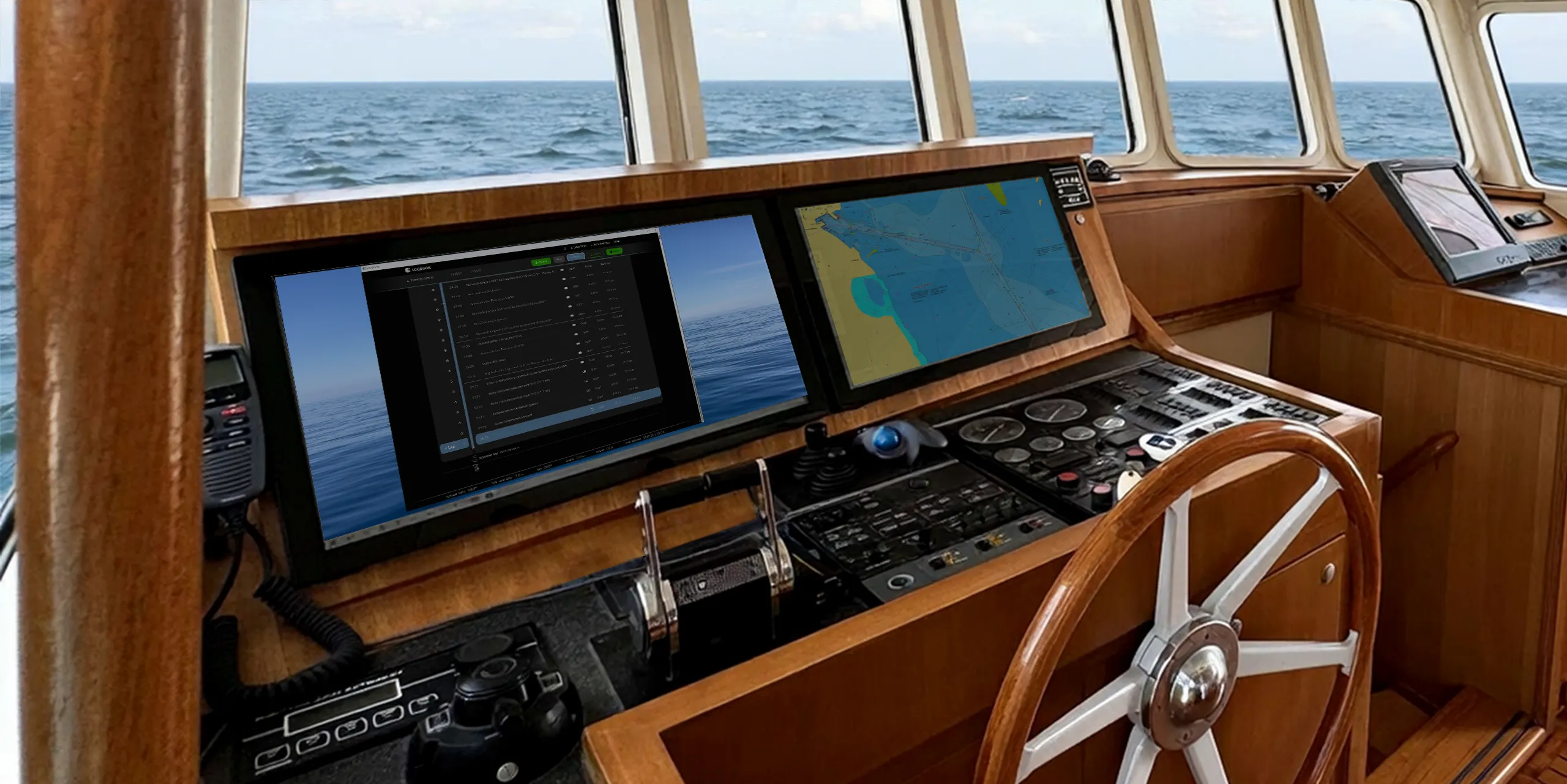 Using LOGBOOK at the control of a trawler